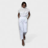 Licht Set - Khakifarbenes elegantes Jumpsuit-Set