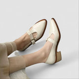 Apollonia - Mary Janes in Creme