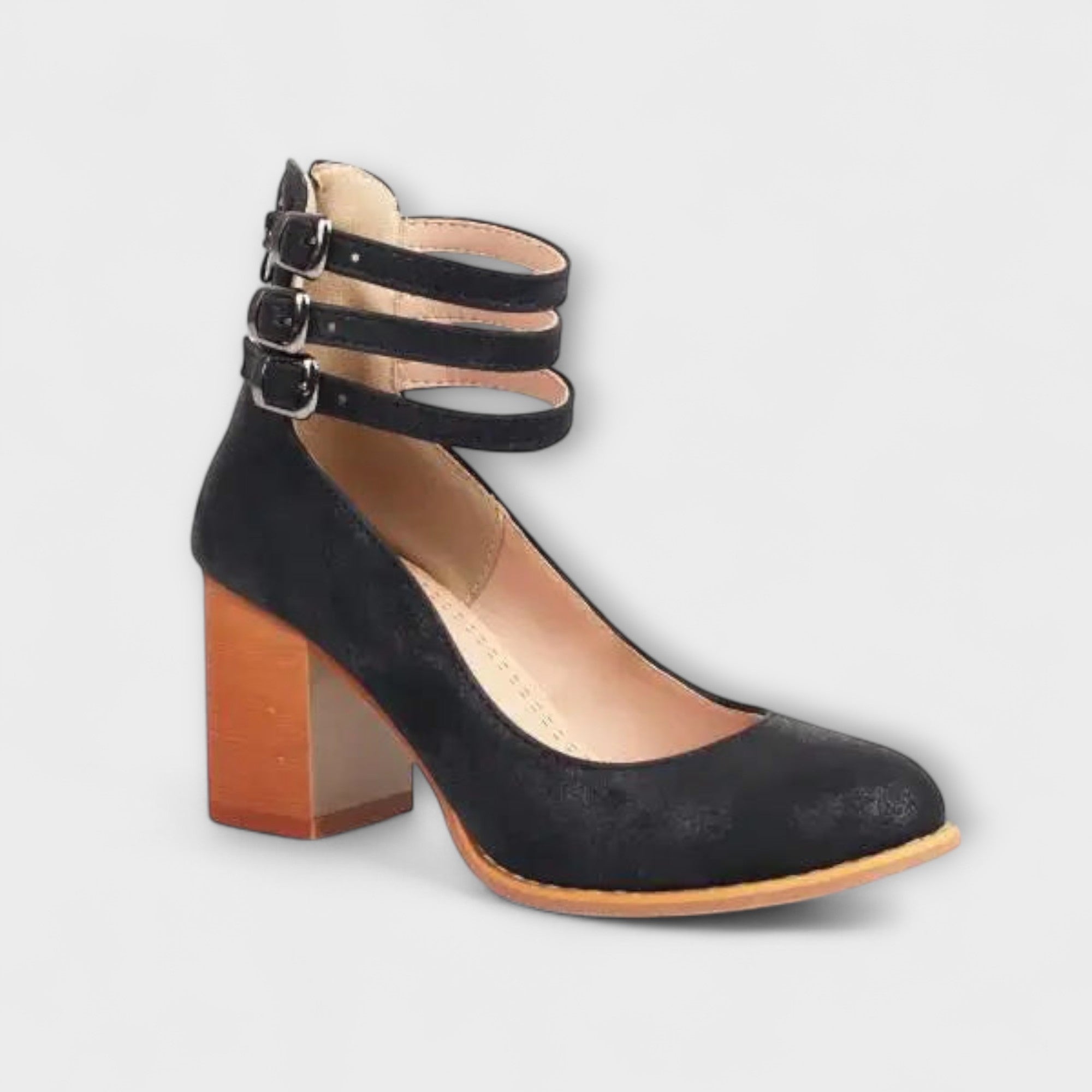 Annegret - Rote Pumps mit Riemen