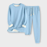 Mia - Schwarzes Thermo-Fleece-Set