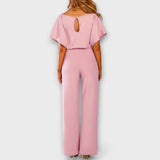 Cremefarbener stilvoller Jumpsuit