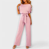 Cremefarbener stilvoller Jumpsuit