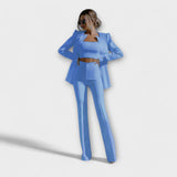 Selina - Weisses 3-teiliges Set mit Blazer