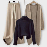 Flair - Beiges dreiteiliges Strick-Set
