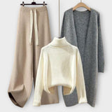Flair - Beiges dreiteiliges Strick-Set