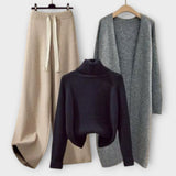 Flair - Beiges dreiteiliges Strick-Set