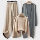 Flair - Beiges dreiteiliges Strick-Set