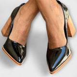 Gertrud – Schwarze Lack-Pumps