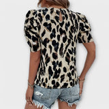Amelia – Bluse mit Leopardenmuster