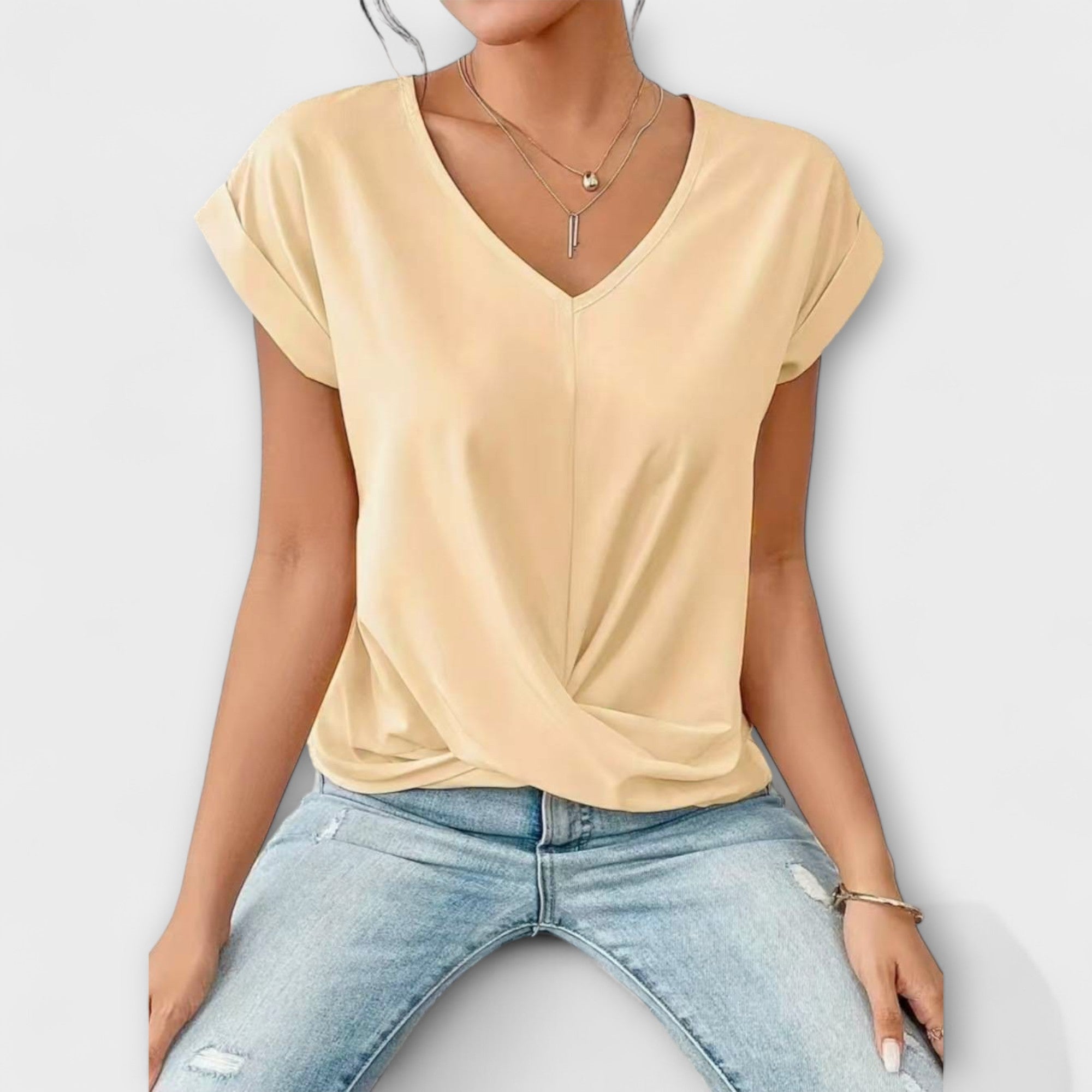 Eloise - Altrosa Top com decote em V