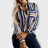 Emily - Bluse, blau-weiß gestreift