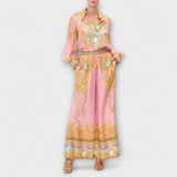 Sage - Lila-gelbes Set mit Print