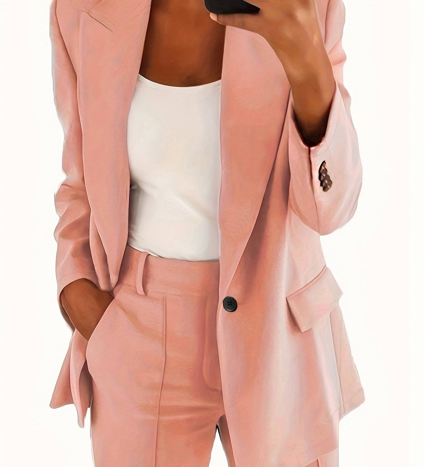 Schwarzes elegantes 2-teiliges Blazer-Set