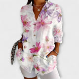 Gaida – Weiße Bluse mit Sommerblüten
