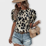 Amelia – Bluse mit Leopardenmuster