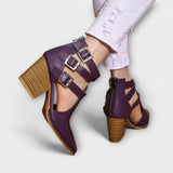 Liesgard - Lila Pumps mit überkreuzten Riemchen