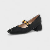 Elfriede – Pumps mit goldener Spange