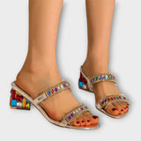 Brigitte – Plateau-Sandaletten mit Schmuckstein