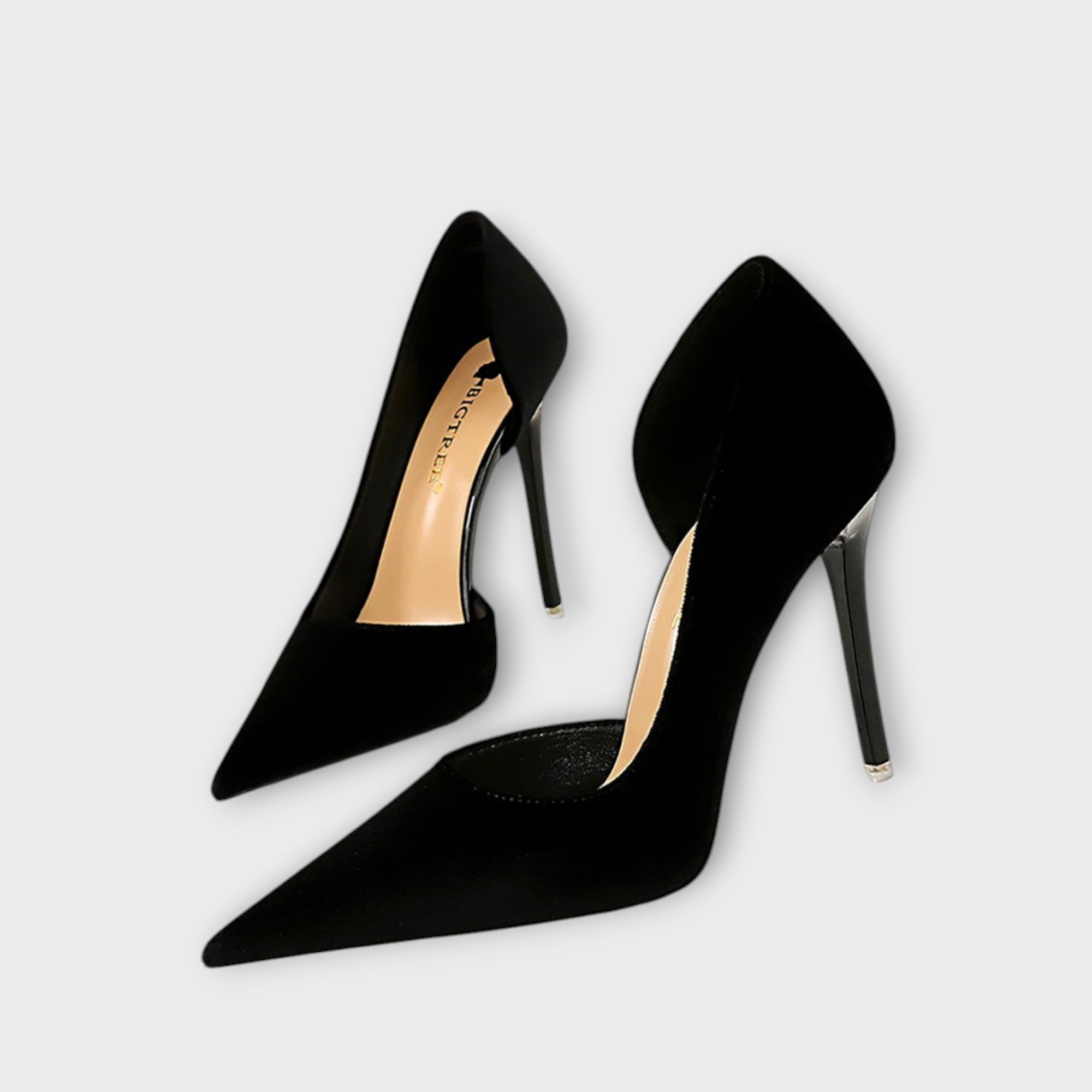 Brunhild – Grüne Samt-Stilettos