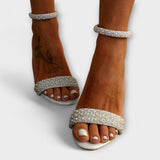 Marga – elegante Perlen-Brautsandalen