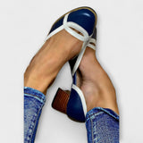Roswita – Pumps mit Kontrastabsatz