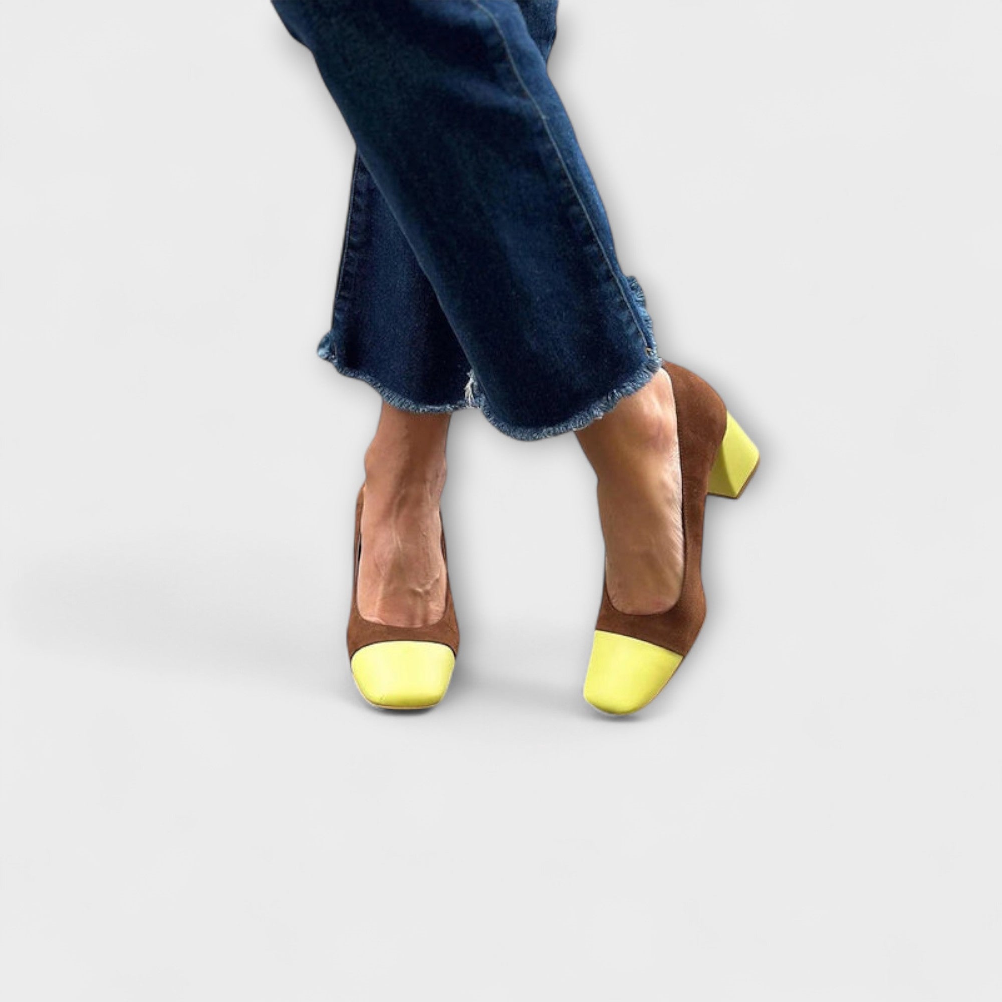Lieselotte – Pinke Pumps mit Kontrastabsatz