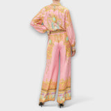 Sage - Lila-gelbes Set mit Print