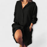Silvia - Weißes lässiges Longshirt