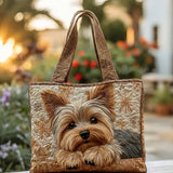Handgefertigte gesteppte Tasche “Yorkie Brillante”