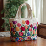Handgefertigte gepolsterte Tasche "Tulpe"
