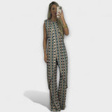 Coordinato Fally - Rostfarbener Jumpsuit mit Schlitz