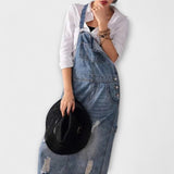Abigail - Vintage-Jeanslatzhose im Used-Look