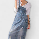 Abigail - Vintage-Jeanslatzhose im Used-Look