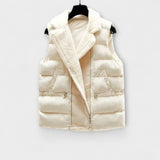 Sasha - Cremefarbenes Strick-Ensemble mit Weste