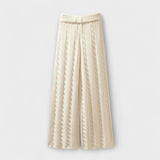 Sasha - Cremefarbenes Strick-Ensemble mit Weste